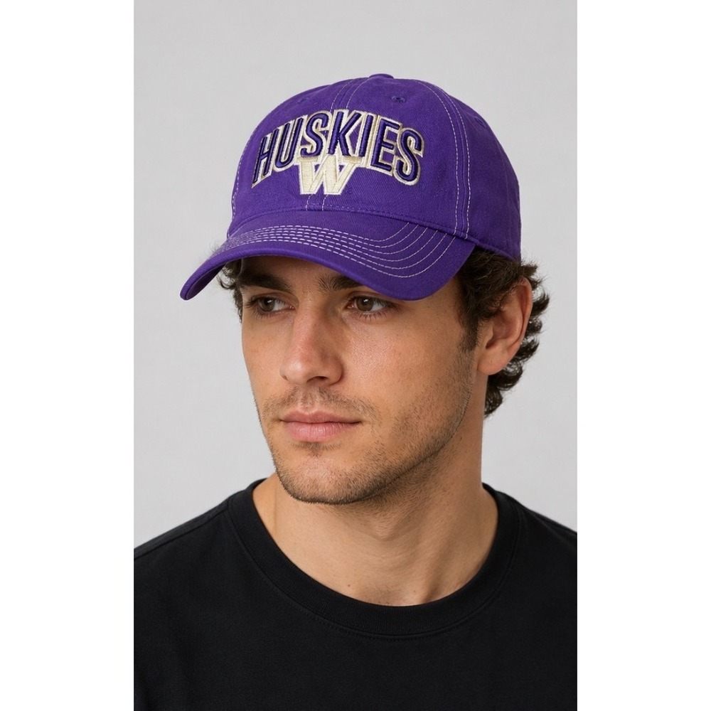 Washington Huskies Captivating Headwear Hat Mens Purple Adjustable‎ Cotton Cap